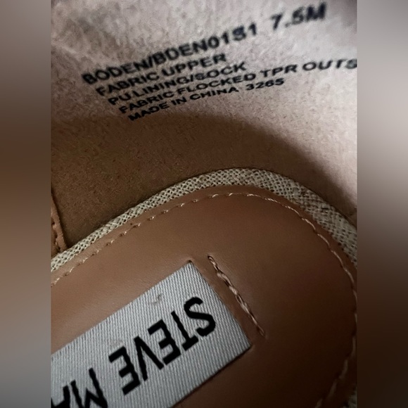 🌼🌼NWOT Steve Madden Linen look Daisy Mary Jane Ballet flats Sz 7.5 & 8. - Picture 5 of 10